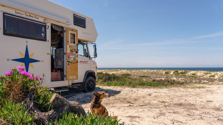 Camper am Strand