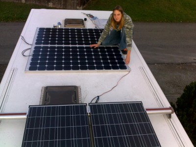 Solaranlage auf dem Wohnmobil