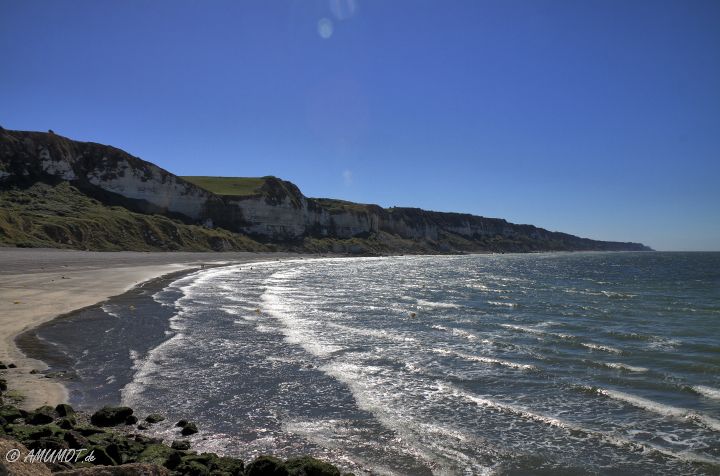 Kiesstrand an der Normandie