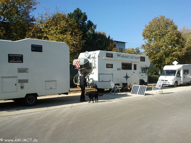 Auf dem Stellplatz in Ulm